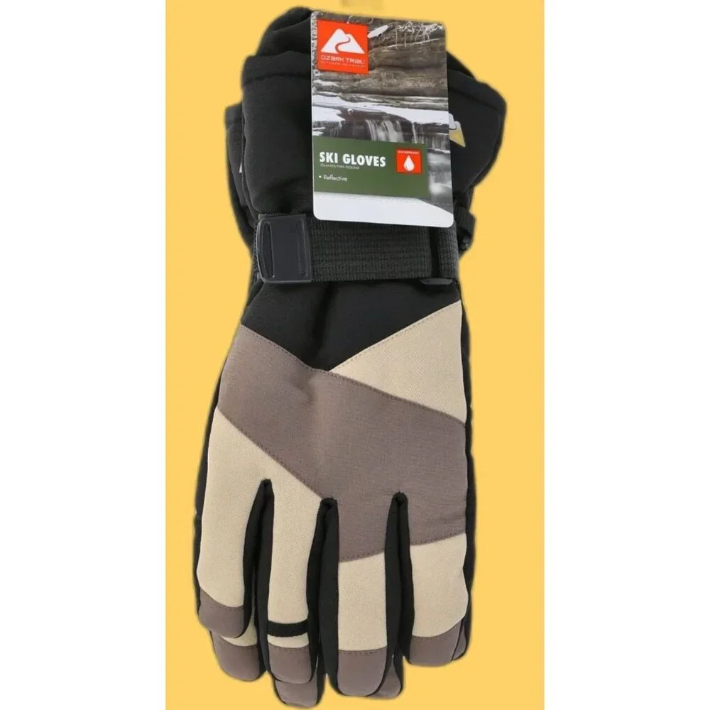 Ozark Trail BOYS Insulated Gloves Water Resistant SIZE S-M Tan Black 3M NEW